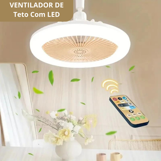 Ventilador De Teto Com Lâmpada De LED, Moderno E Simples Perfeito Para Qualquer Ambiente Da Casa